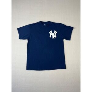 Vintage New York Yankees Shirt L Blue Raul Mondesi Rauuuuulle  Majestic